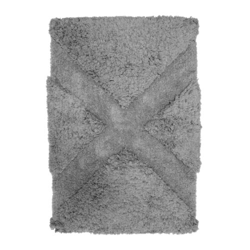 Badrumsmatta Luxor i grå med grafiskt mönster på 60x90 cm