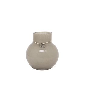 Beige rund glasvas från ERNST på 10cm
