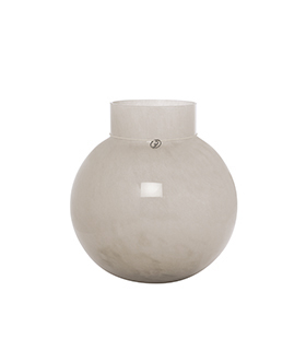 Beige rund glasvas från ERNST på 25cm