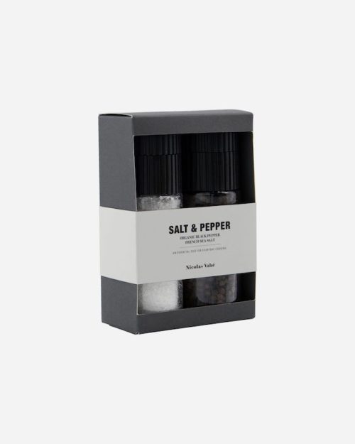 Liten presentförpackning med salt och peppar från Nicolas Vahé