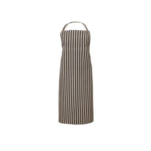 Förkläde Cuisine i svart/beige med randigt mönster från Jakobsdals.