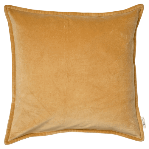 Kuddfodral Classic Velvet i ockra på 50x50cm.