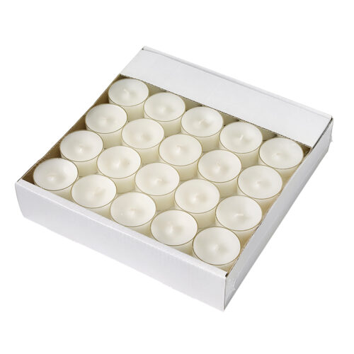 Vita värmeljus i 50-pack från Affari.