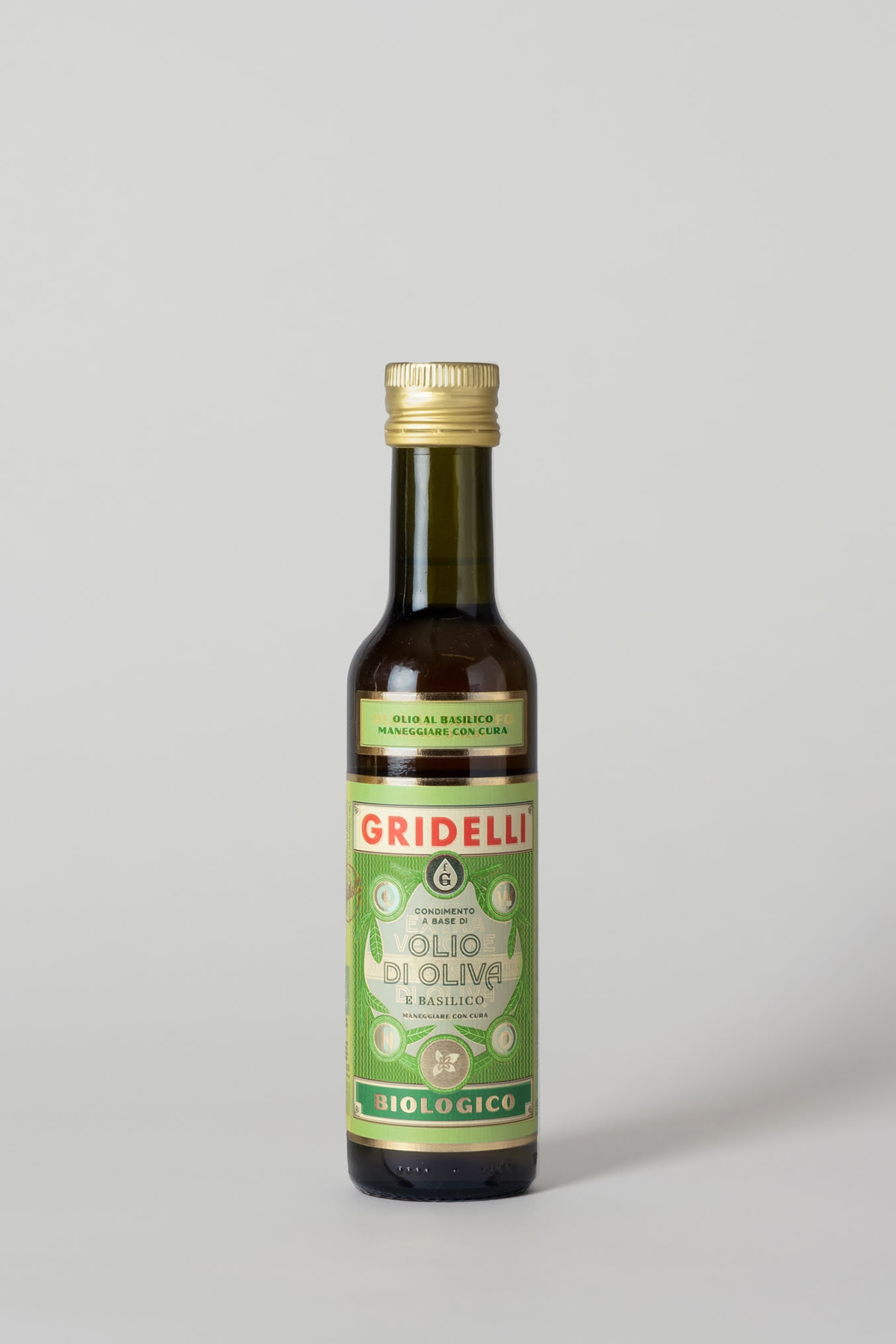 Olivolja basilico eko på 250ml från Gridelli.