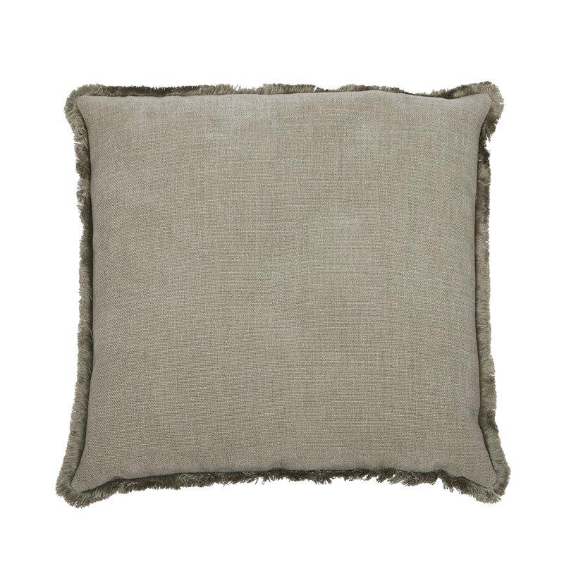 Kuddfodral Danny i ljusgrön på 45x45cm med kort frans runt hela kudden.