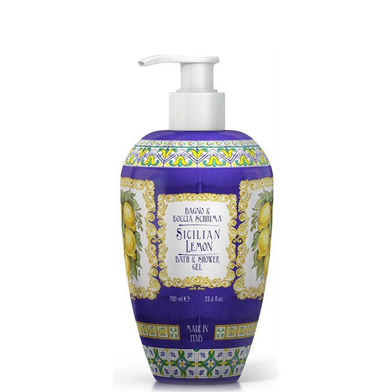 Duschtvål Sicilian Lemon på 700ml från Saponi med italiensk design.