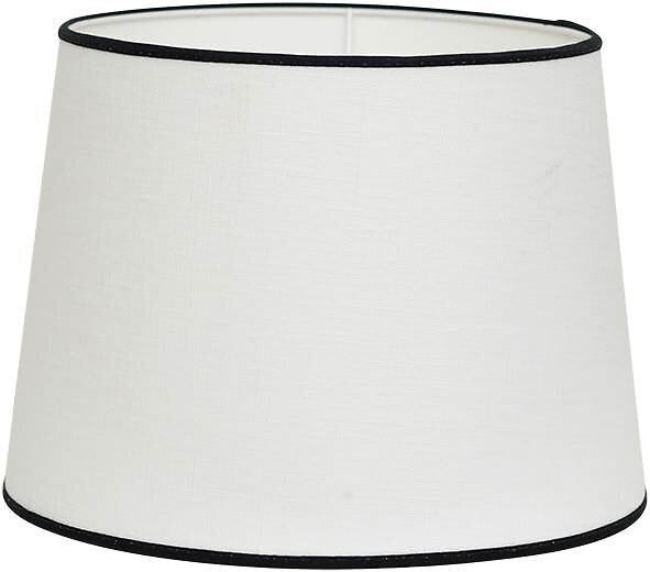 Lamskärm Carolin Vit m Svart kant Oval 30cm