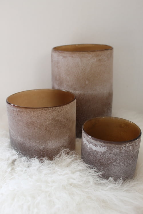 Lykta brun frost 13cm