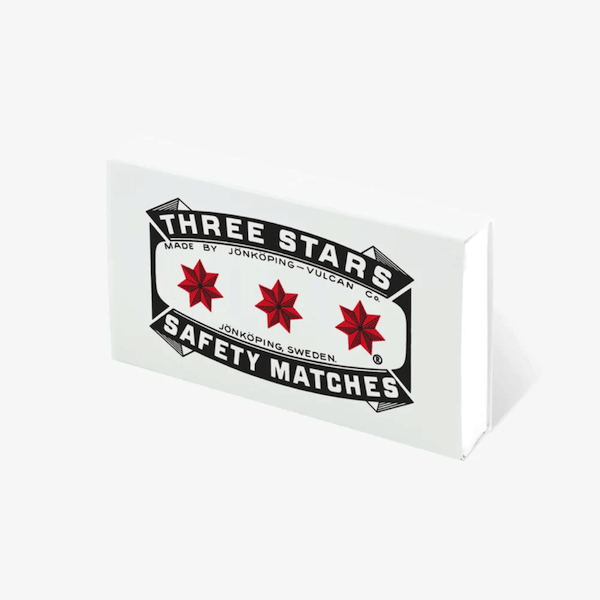 Tändsticksask three stars