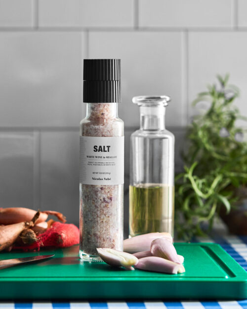 Salt med smak av vitt vin och schalottenlök från Nicolas Vahé.
