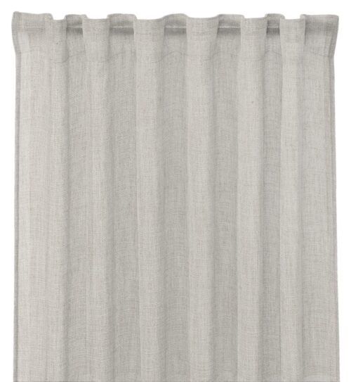 Upphängda gardinlängder James i linnelook 2-pack i färgen sand.