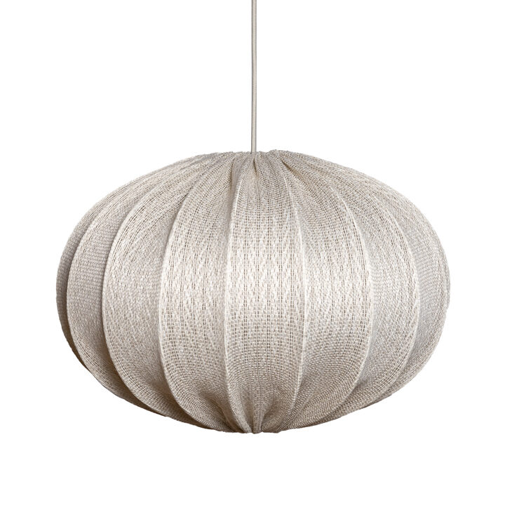 Rund taklampa Moon Rotan offwhite på 58cm bred från Alde & Lind.