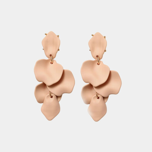 Örhängen Leaf i matt nude pink från Bow19.