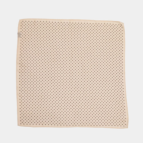 Scarf Dot i beige/brun från Bow19 med prickigt mönster.